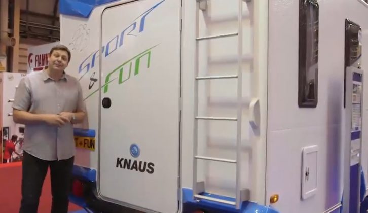 Practical Caravan's Alastair Clements was intrigued by the Knaus Sport & Fun, spotted at the NEC show