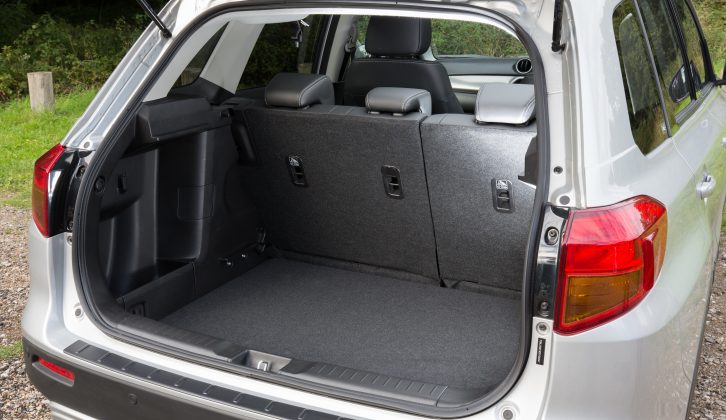 You get a 375-litre boot with the seats up – fit the parcel shelf to keep items away from prying eyes