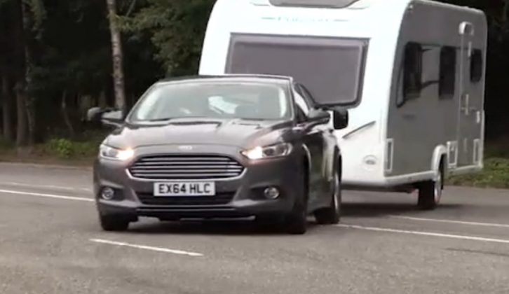 In another tow car test we hitched the 2.0-litre Ford Mondeo TDCi Econetic to a five-berth Bailey Pursuit