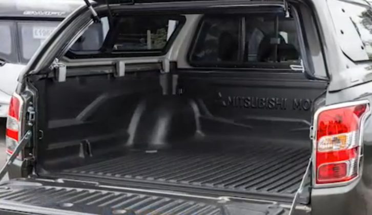 There's plenty of room for luggage in the Mitsubishi L200