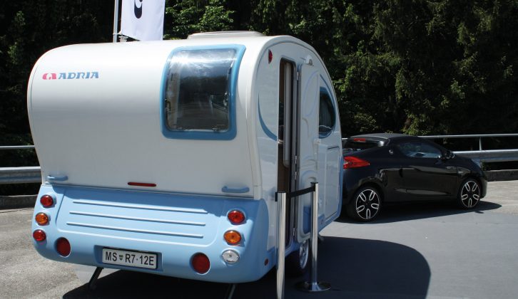 This 2005 Adria Action – developed to mark Adria’s 40th anniversary – is still available new, and it's a funky three-berth aimed at active outdoor caravanners; we’re not sure the Renault Wind ‘tow car’ is a legal match!