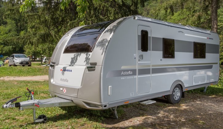 At ￼1825kg, the Adria Astella 613HT Amazon is heavy for a single-axle caravan