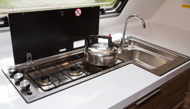 There may be 'only' three gas rings, however this isn't style over substance – the hob drains into the sink, which makes it easy to clean