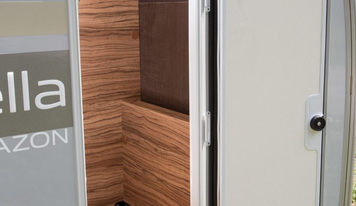 The Amazon's large external locker takes up the kitchen’s dead space