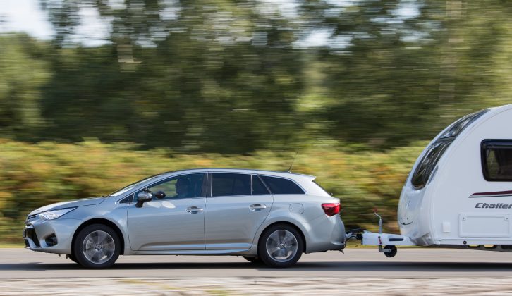 This 141bhp diesel Avensis towed the Swift caravan from 30-60mph in 13.6 seconds, during our test