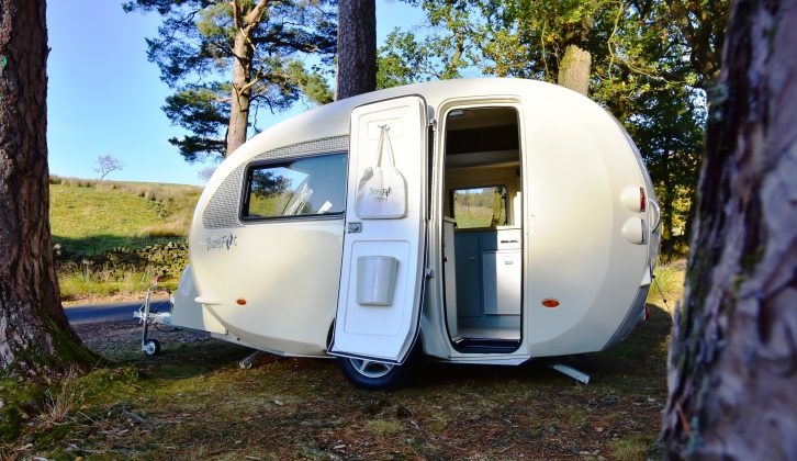 It's a one-piece GRP shell with no joints and the habitation door is quite seamlessly integrated into the design