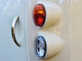 Enjoy the funky rear lights, while the smart stainless-steel grabhandles are firmly fitted