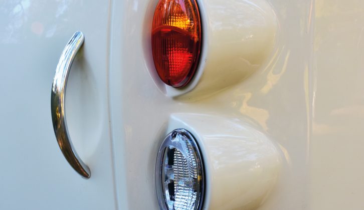 Enjoy the funky rear lights, while the smart stainless-steel grabhandles are firmly fitted