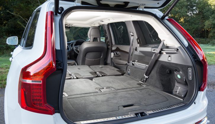 The maximum boot capacity of 1951 litres is more than enough to satisfy on your caravan holidays – read more in Practical Caravan's Volvo XC90 review