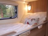 The fiive-berth Bailey Pegasus Ancona has fixed bunks opposite the dinette