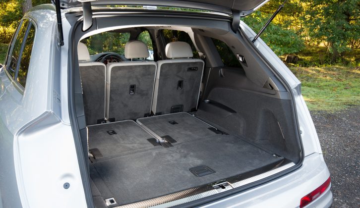 At the touch of a button, seats six and seven fold away to reveal a flat, 770-litre space