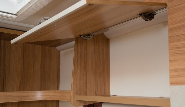 Storage space is good throughout – read more in the Practical Caravan Bailey Pursuit 430-4 review