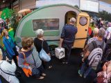 The Lego brick-built caravan attracted huge crowds at the NEC Motorhome & Caravan Show