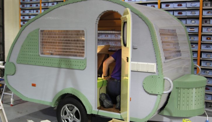 A record-breaking 215,158 Lego bricks were used to build the T@B-style caravan