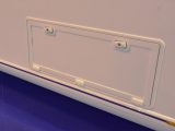 The service points and the entrance door are fitted on the caravan's offside, plus there is an offside locker offering access to one of the front bed boxes