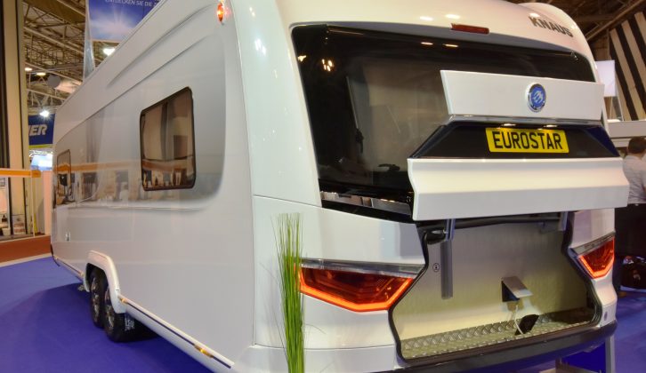A ‘boot’ in the back panel provides yet more storage – read more in the Practical Caravan Knaus Eurostar 650 ES review
