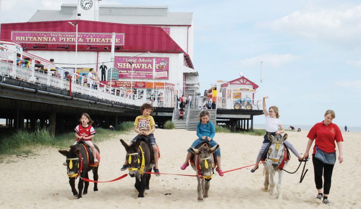 Children love donkey rides on Great Yarmouth beach, and the donkeys are well looked-after