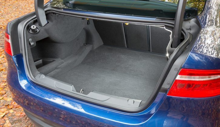 The Jaguar XE's 455-litre boot is smaller than that of its Mercedes-Benz C-Class rival