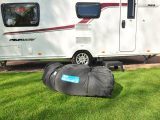The Kampa Fiesta Air Pro 280 awning bag is bulky and the pack weighs 15.9kg (35lb)