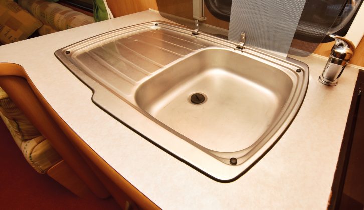 There's a good-sized stainless-steel sink and drainer in the 2004 Lunar Clubman