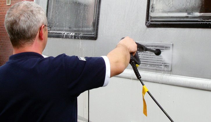Be careful using a high-pressure power hose to clean your van and don't aim the
jet directly at a ventilator