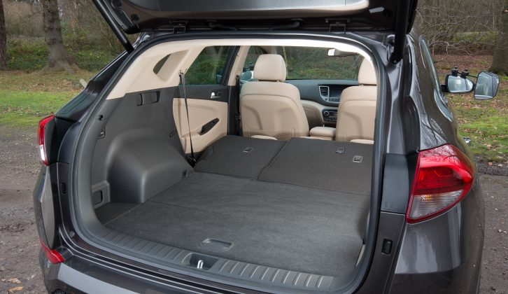 Fold the rear seats down and the Tucson has a 1478-litre boot with a depth of 165cm