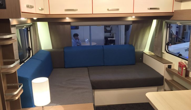 We also took a look inside the funky Knaus Lifestyle 550 LK that you can find in hall 3