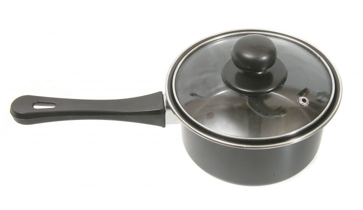 The Quest saucepans are made of aluminium, so they're light