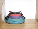 Although the Ceramicas are big pans, their quick-fit, quick-release handles make them easier to store