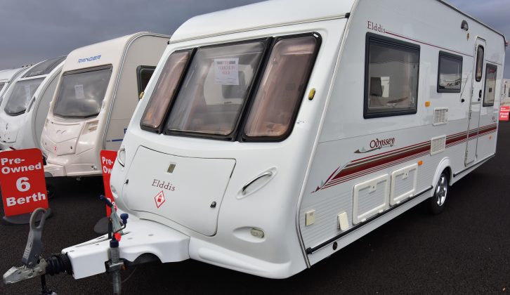 Also consider a 2003 Elddis Odyssey 505 with a similar layout but with a parallel lounge for £5995