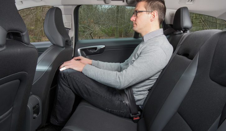 A tall passenger seated behind a tall driver may start feeling claustrophobic in the Volvo V60 Cross Country