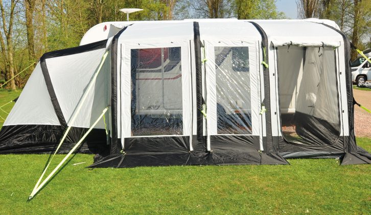 We like the SunnCamp Ultima Air 390 Deluxe, which costs £710