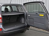 The back door opens fully without the rear-mounted spare wheel in place
