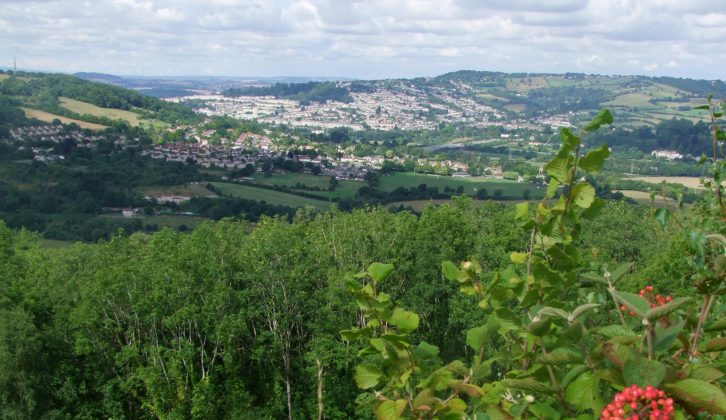 Drink in views of Bath and beyond from the slopes of the Limpley Stoke Valley, when you take a walk in Brown's Folly