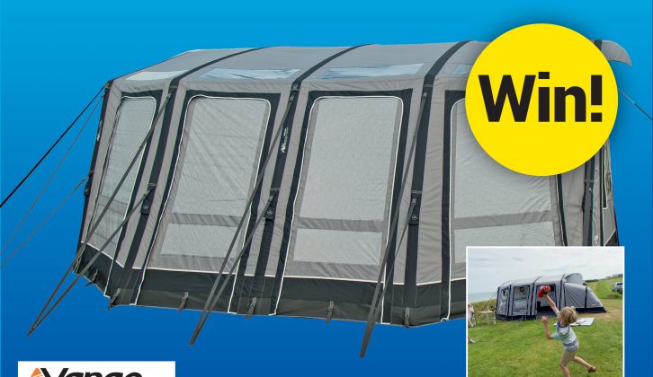 Win this Vango Kalari 520 inflatable awning with Practical Caravan!