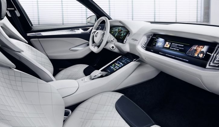 This snazzy interior will get toned down for the production version, which is rumoured to be a seven-seater