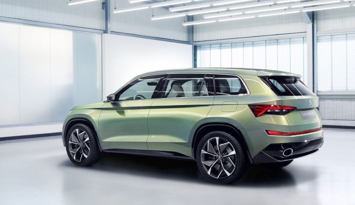 The new Kodiaq SUV will fill a gap in Škoda's line up – we'll see the real thing in September