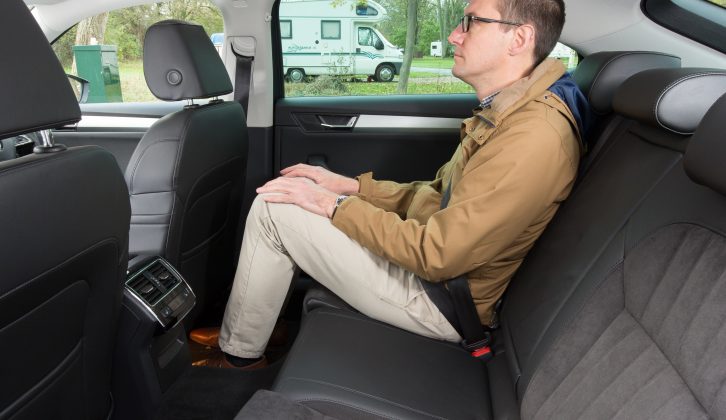 Even with tall people in front, anyone can sit comfortably in the rear, helped by the head and legroom and air vents