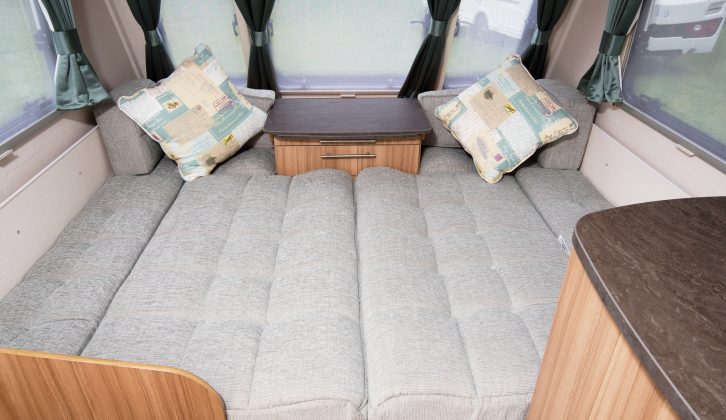 The Lunar Quasar 574 sofas make up into a large 1.97m x 1.13m double bed or two short singles