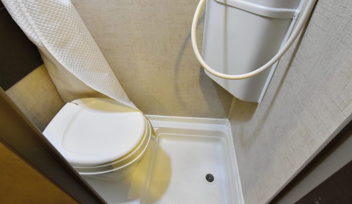 The R-pod RP-176 caravan toilet was designed for use on US pitches with full drainage