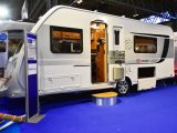 With its door on the nearside and bearing the British flag, there's no doubt at which market the Knaus StarClass 560 is aimed