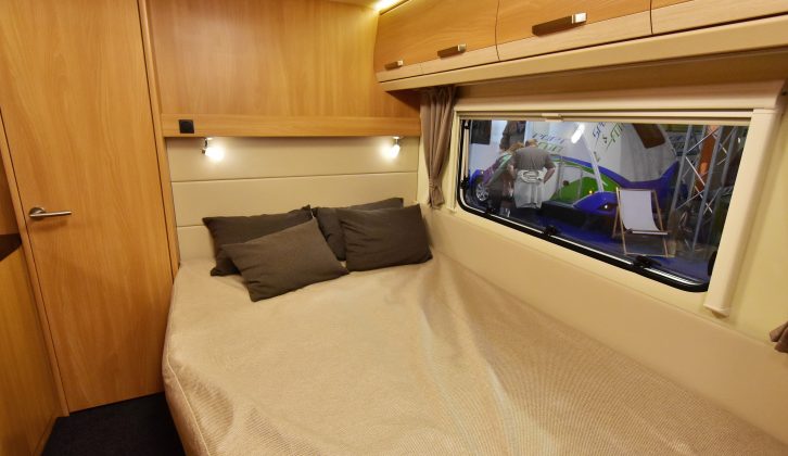 The fixed double is one of this van's selling points – find out more in the Practical Caravan Knaus StarClass 560 review
