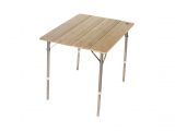 The Robens Wayfarer Large folding table boasts a beautiful bamboo top