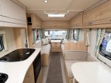 The Xplore 586 has an interior length of 5.70m, the light tones giving it a spacious feel