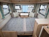 Transform the 586's lounge into a double (1.90m x 1.28m), or use the sofas as single beds (1.70m x 0.68m each)
