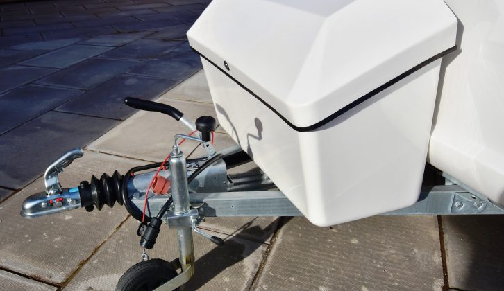 The large gas locker has space for other items in the Freedom Microlite Bijoux and it all sits on a Knott chassis