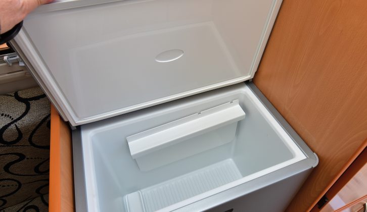 The coolbox style fridge will hold perishables for two people in the Going Go-Pod