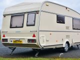 The Castleton HL Roadster caravan has a distinctive rear and all services except the battery box are on the nearside