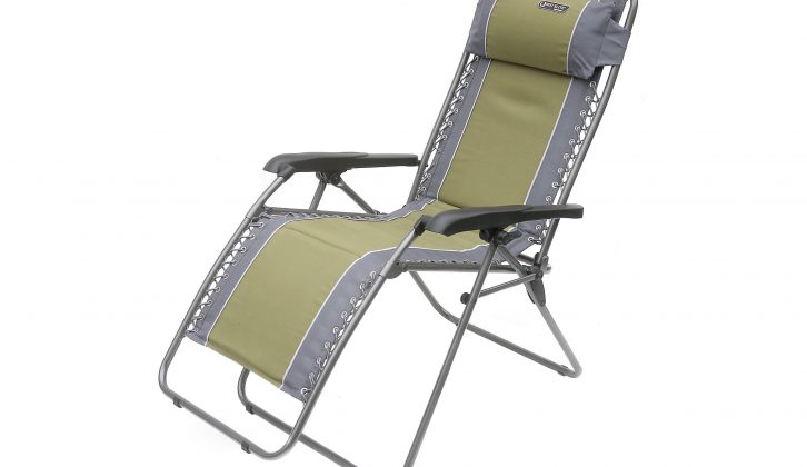 One of the cheaper reclining camping chairs we tested was the £69.99 Quest Elite Ragley Sage Stepless Relaxer