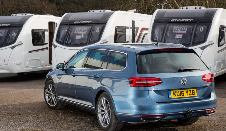 The VW Passat Estate is 477cm long, and has a 575kg payload and a maximum towing limit of 2200kg